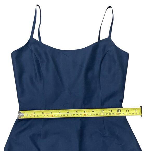 Kate Spade Size 0 Talitha Midnight Navy Blue Ruffle Hem Dress Size 0 *no belt* - Picture 10 of 13